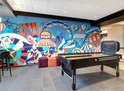 Lobby Game Area With Mural