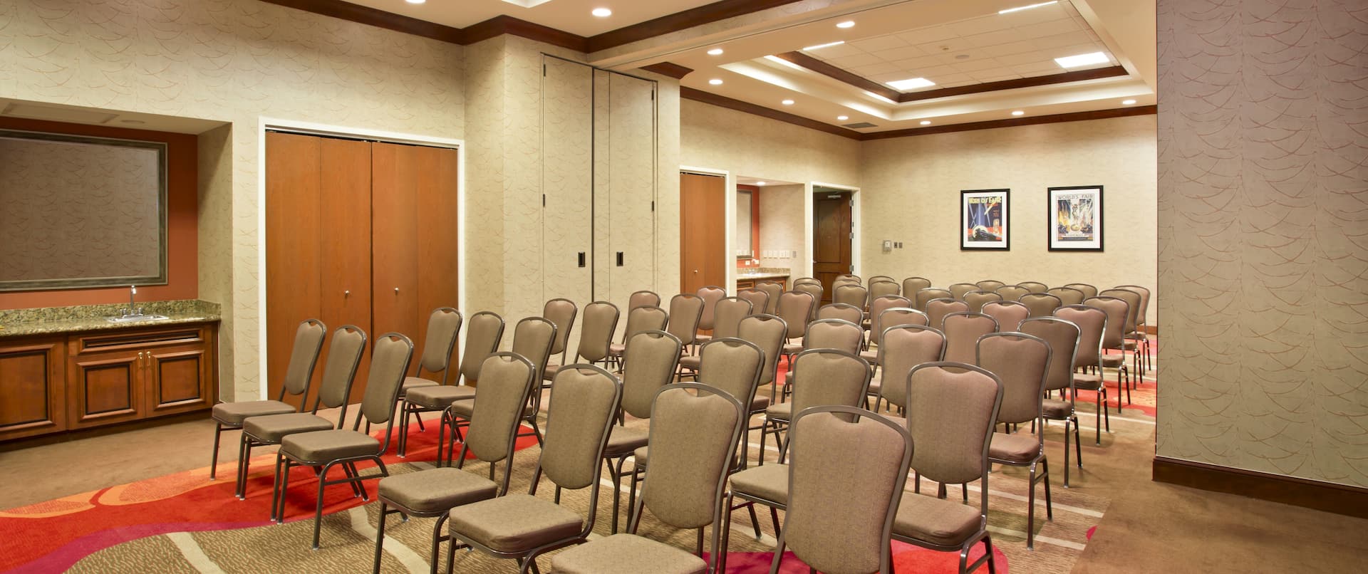  Meeting Rooms A+B Arranged With Rows of Chairs Theater Style