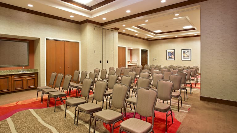  Meeting Rooms A+B Arranged With Rows of Chairs Theater Style
