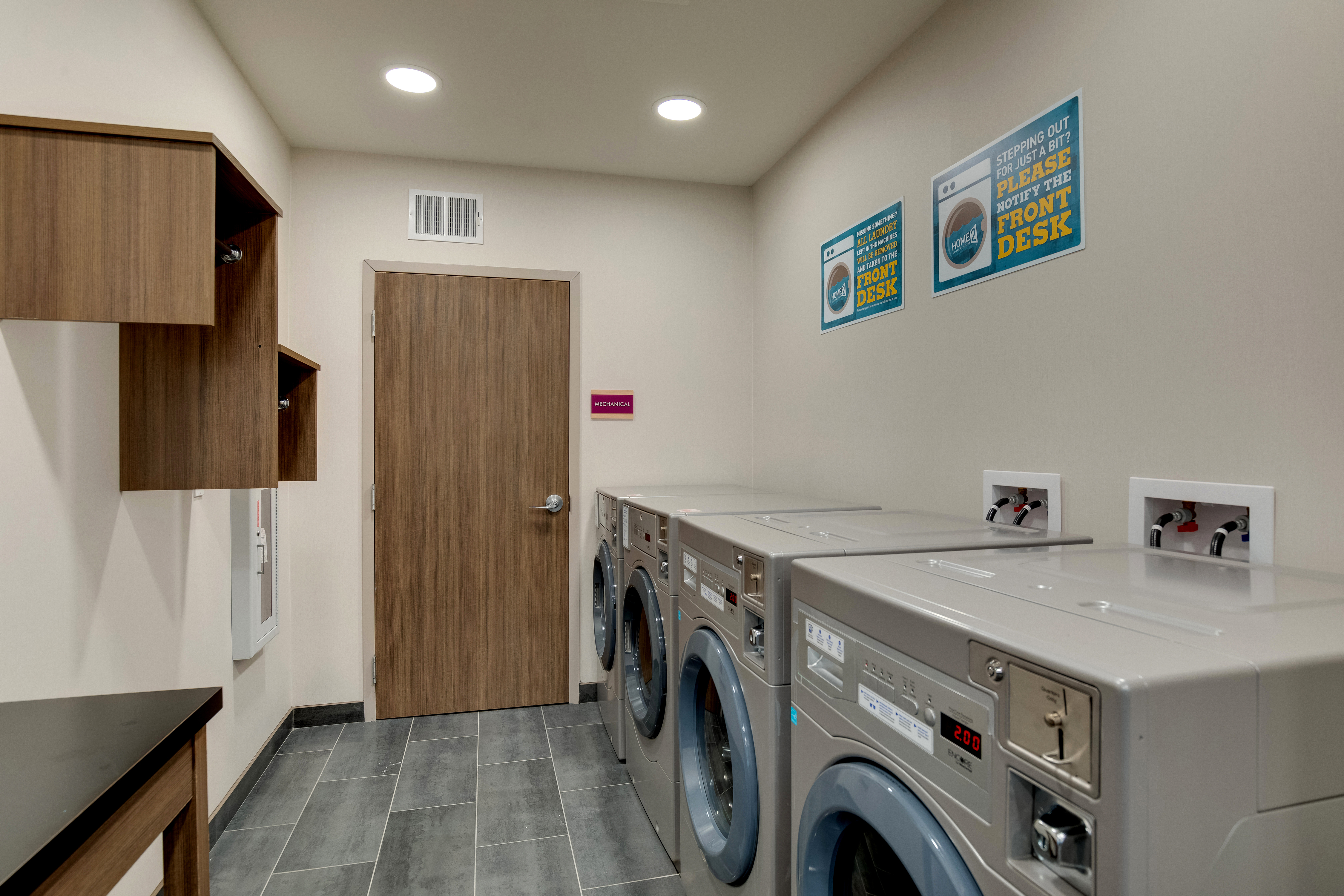 guest laundry room, washers, dryers