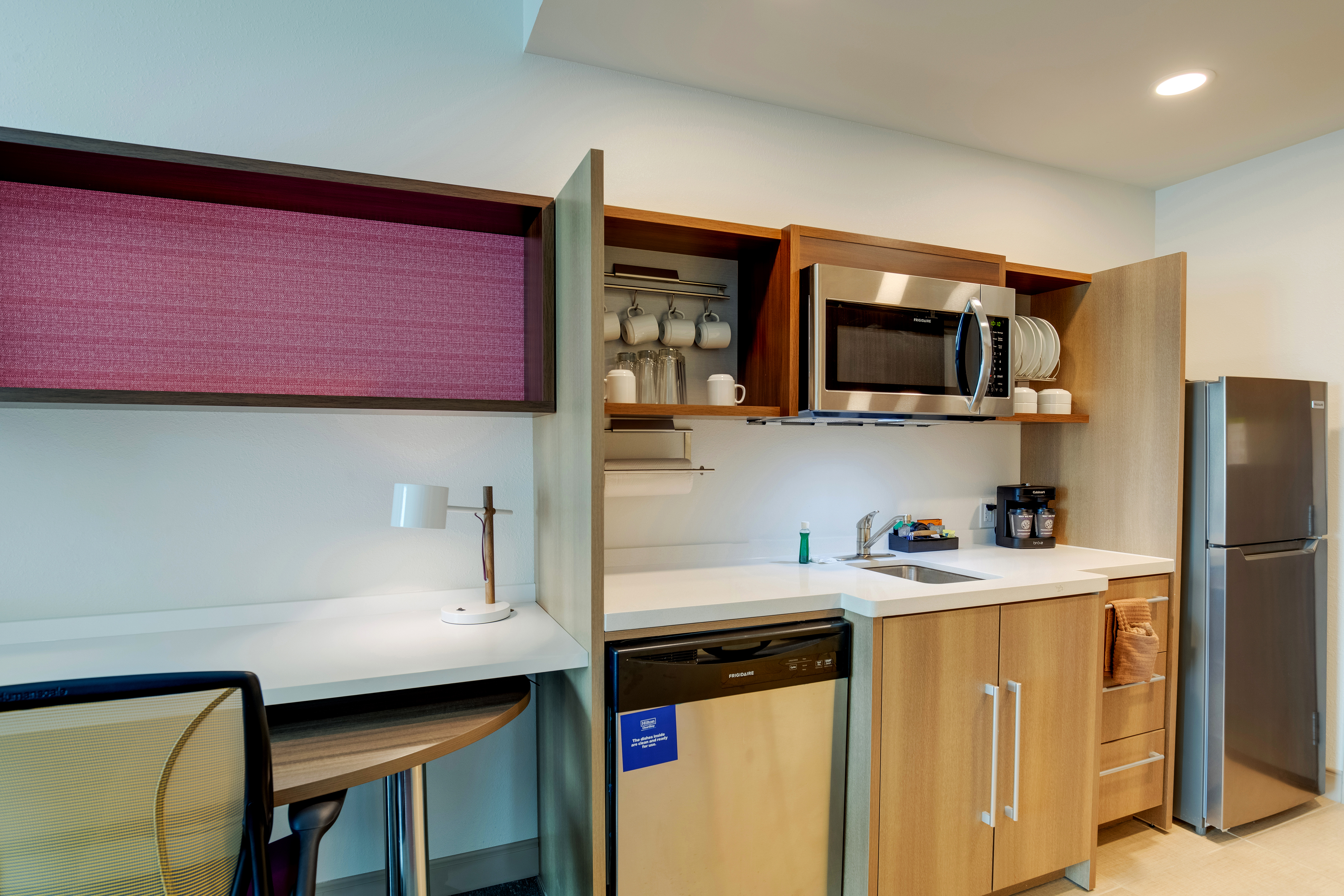 guest suite kitchen, microwave, dishwasher, refrigerator