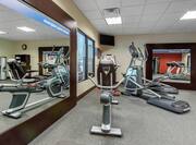 Hotel Fitness Center with Treadmills and Recumbent Bikes