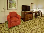 Accessible Queen Guest Room with HDTV, Work Desk, and Lounge Chair 