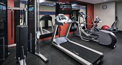 Fitness Center with Weight Bench, Treadmill and Cross-Trainer