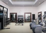 Fitness Center with Elliptical Machines, Dumbbells, Weights, and Medicine Balls