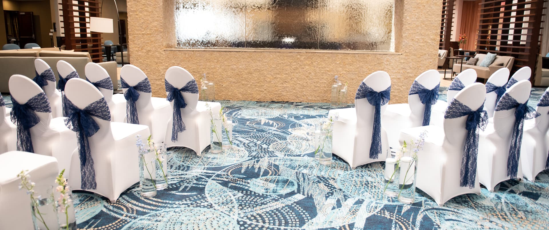 Mesa Wedding Ceremony seating setup