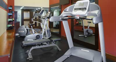 Fitness Center with Treadmill, Weight Bench, Cross-Trainer and Cycle Machine