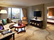 King Suite with Bed and Lounge Area