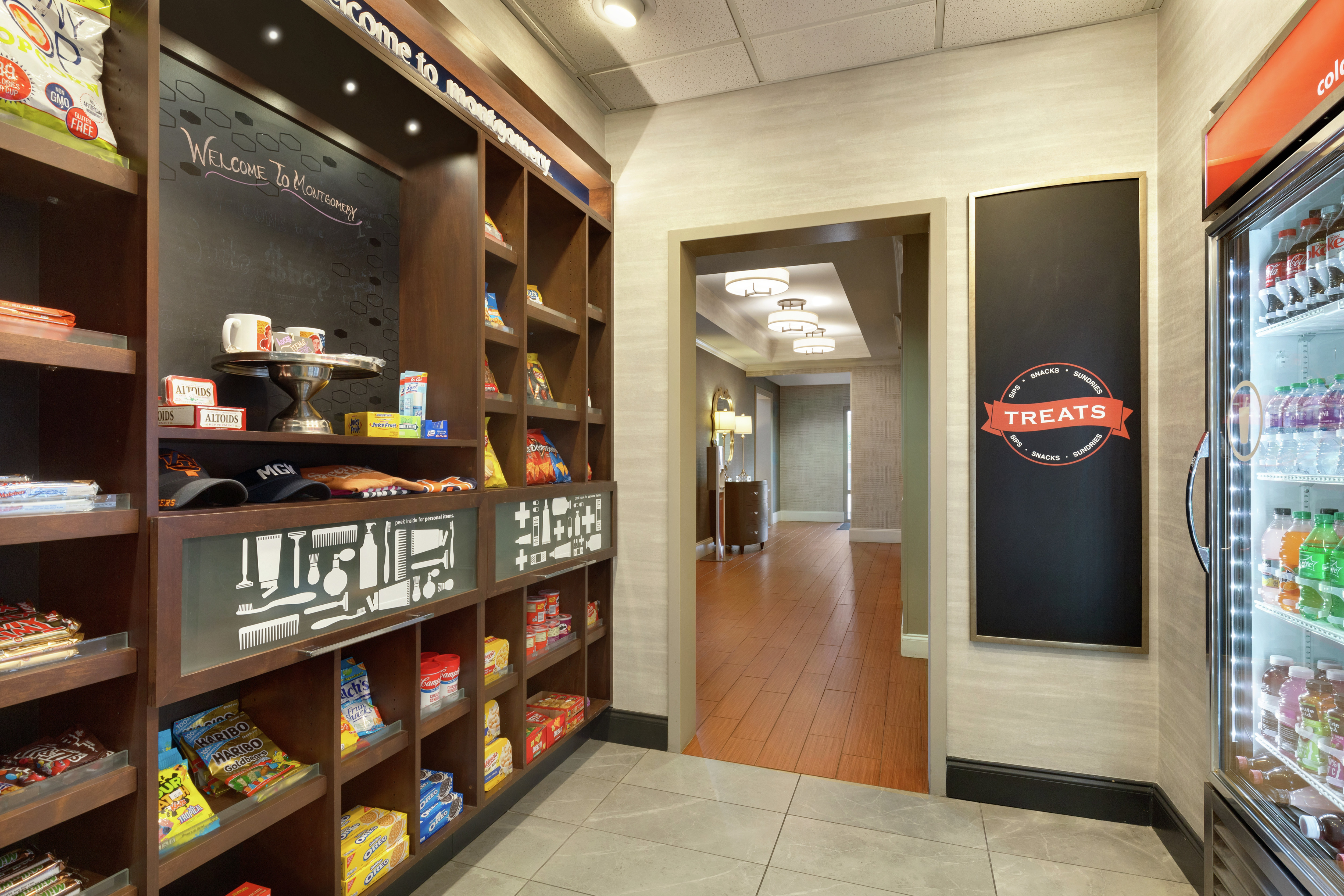 Convenient on-site suite shop fully stocked with delicious snacks and beverages.