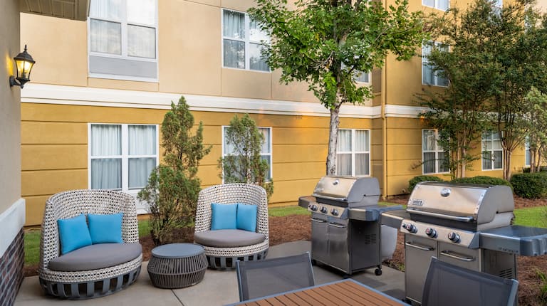 Outdoor Patio With BBQ Grills