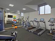 Fitness room with treadmills and cycling machine