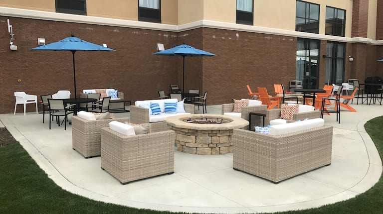 Outdoor Patio area with seating