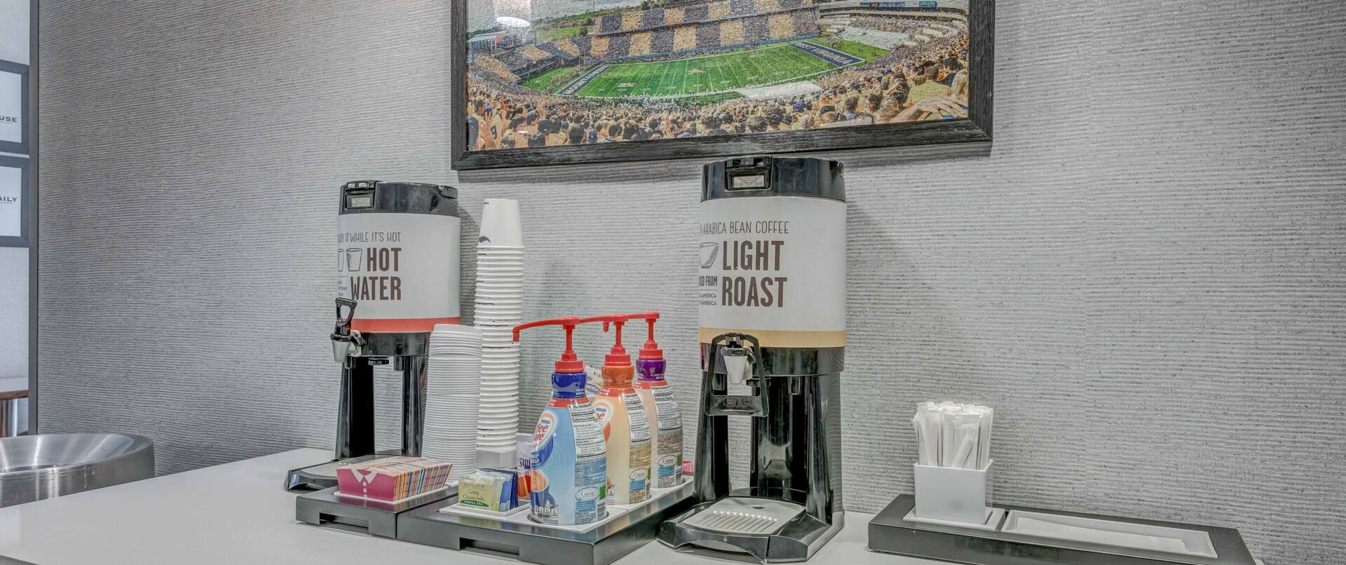 coffee station in lobby