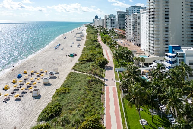 View of Beach Front Hotel Exterior