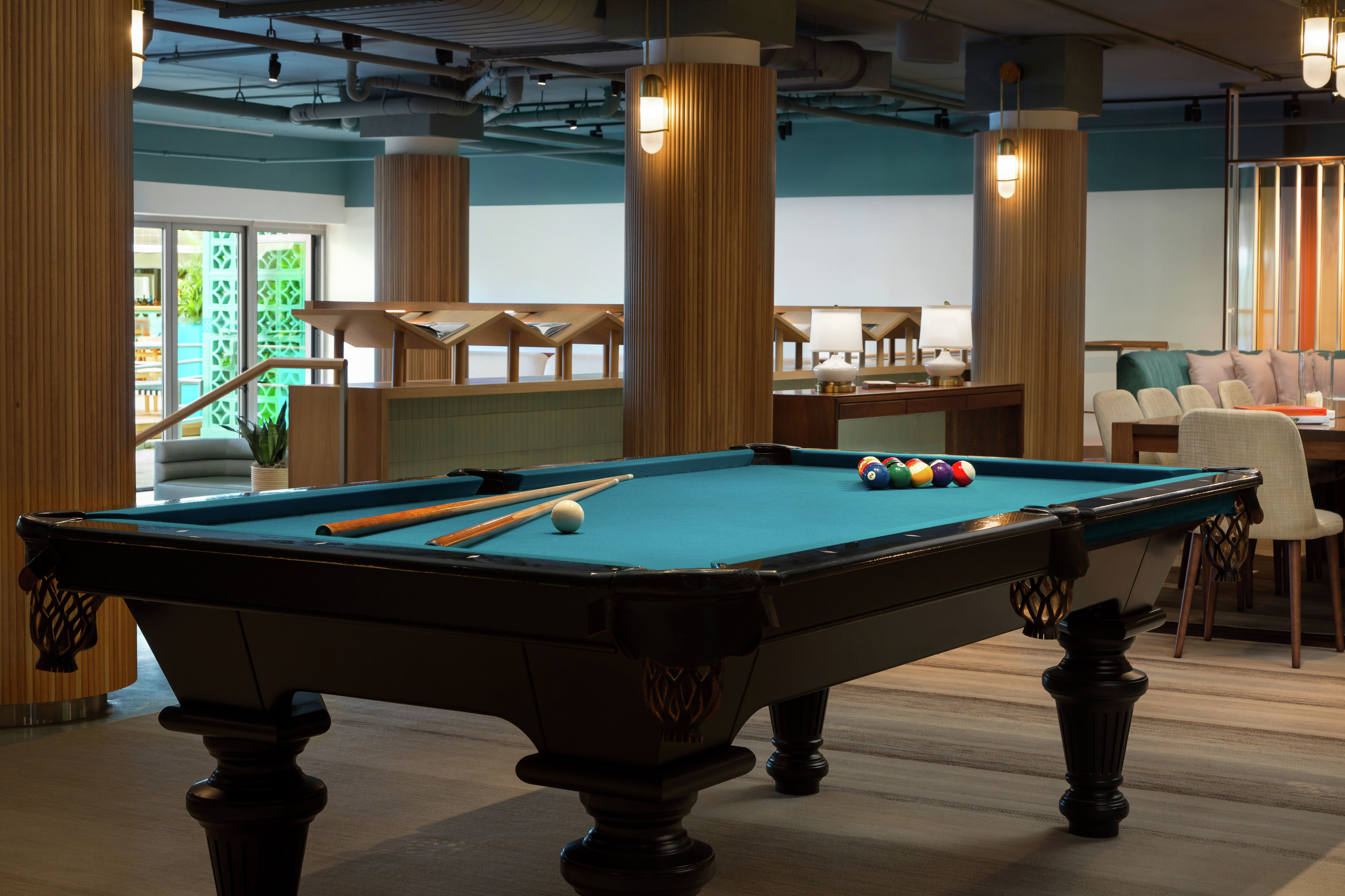 Lounge Area Pool Table