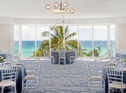 Meeting Room with Palm Trees and Sea View Setup for Special Event 