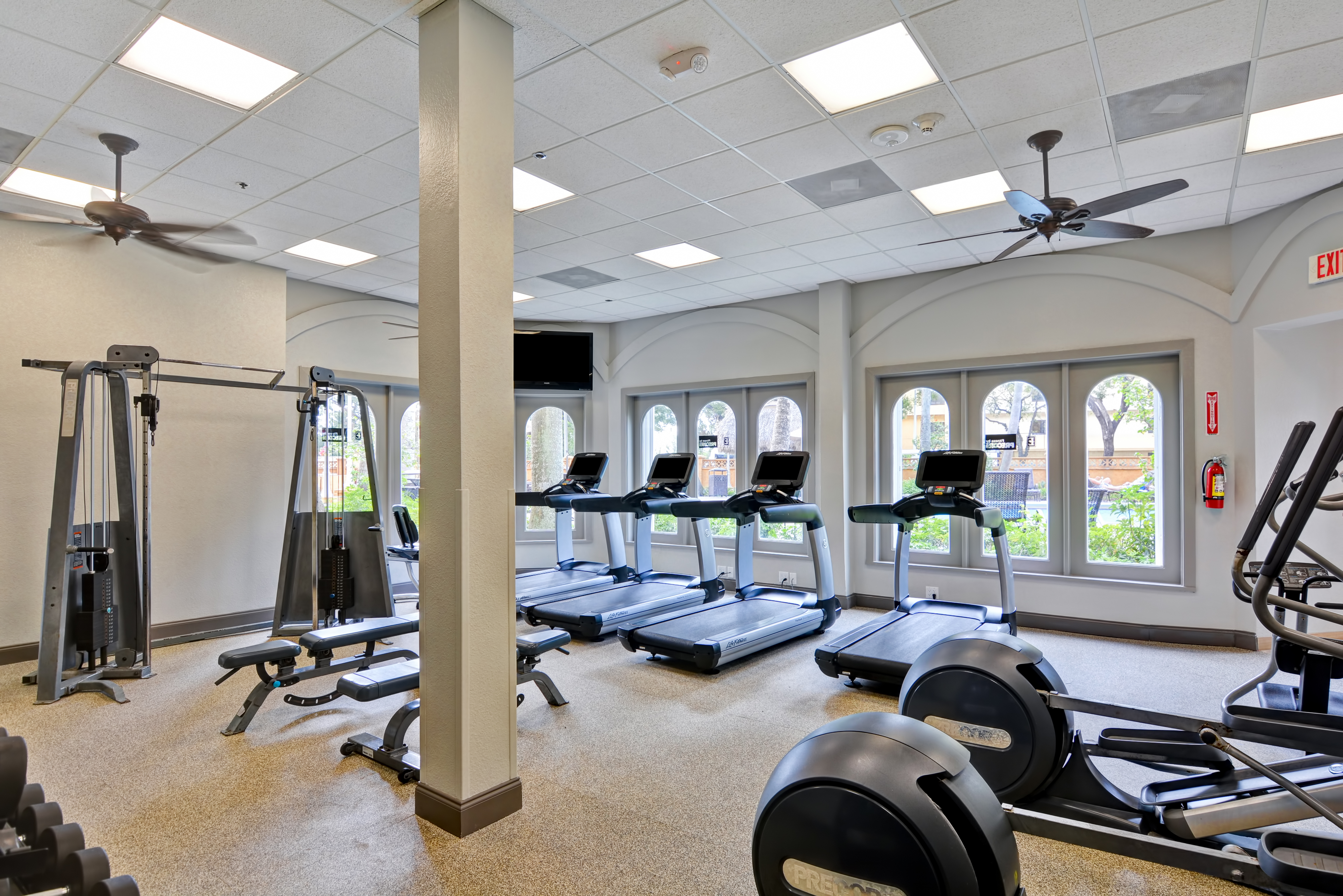 Fitness Center with Weight and Cardio Equipment