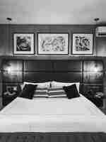 スイートのパネライの大きなベッド