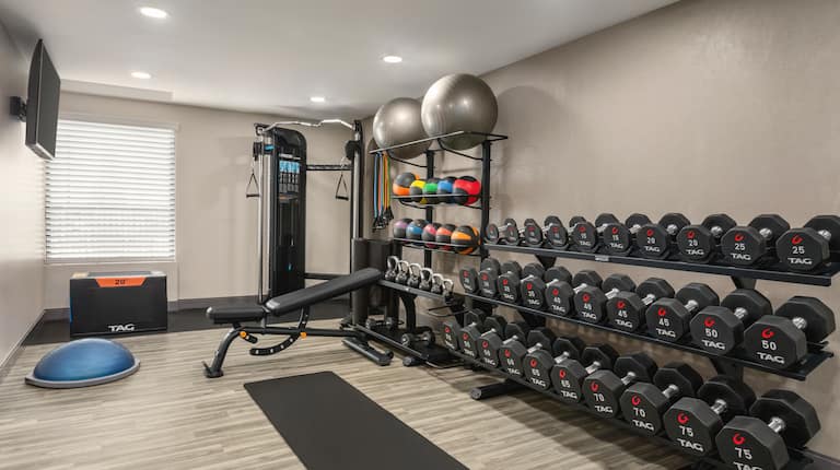 A fully equipped on-site fitness centre
