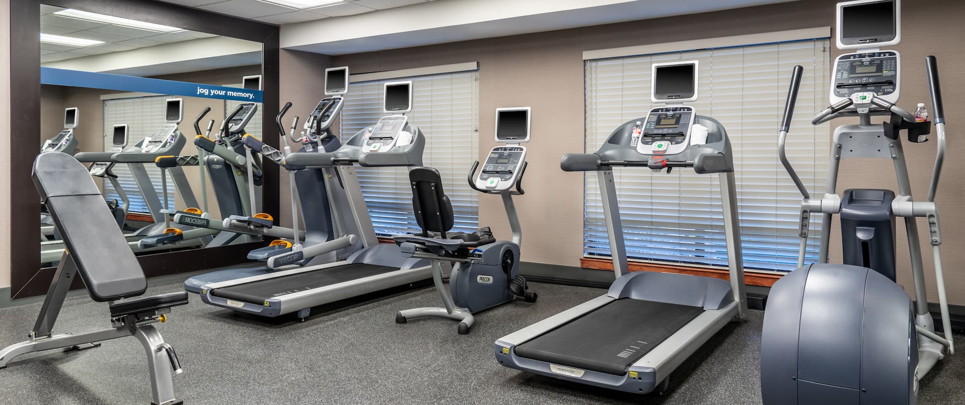 Treadmills and Recumbent Bikes in Fitness Center