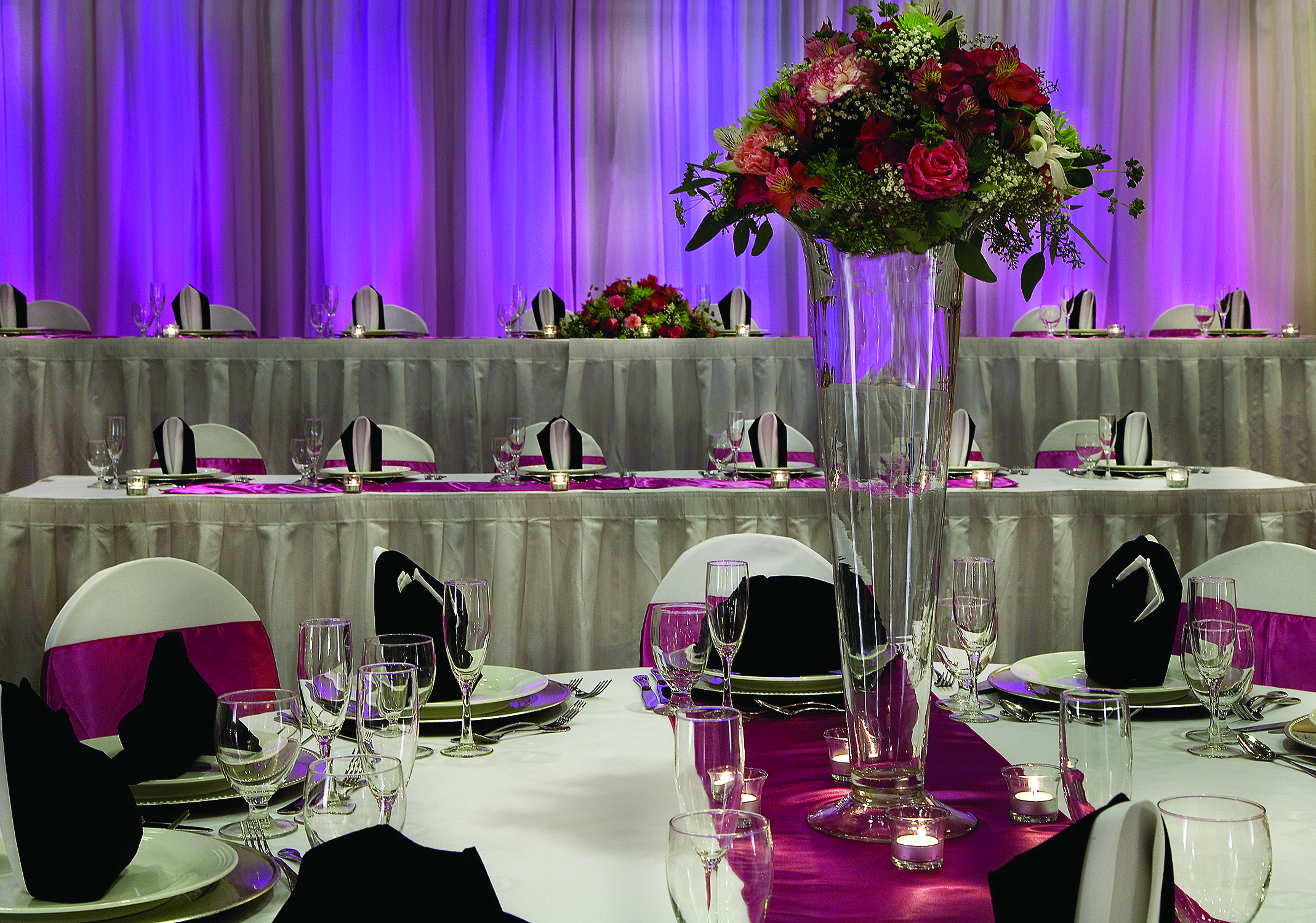 Hotel Ballroom Wedding Reception Banquet Setup