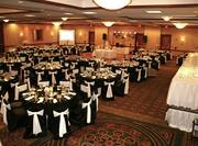 Hotel Ballroom with Wedding Reception Setup 