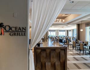 Ocean Grille Restaurant Entrance and View of Dining Area