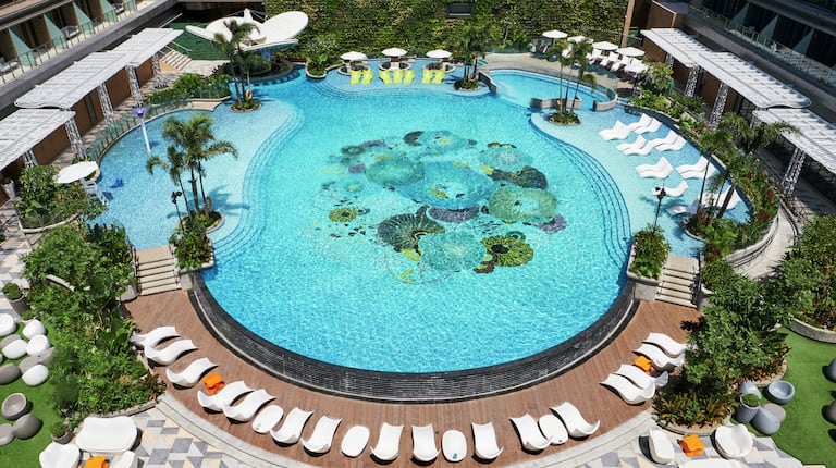 Aerial View of Outdoor Pool
