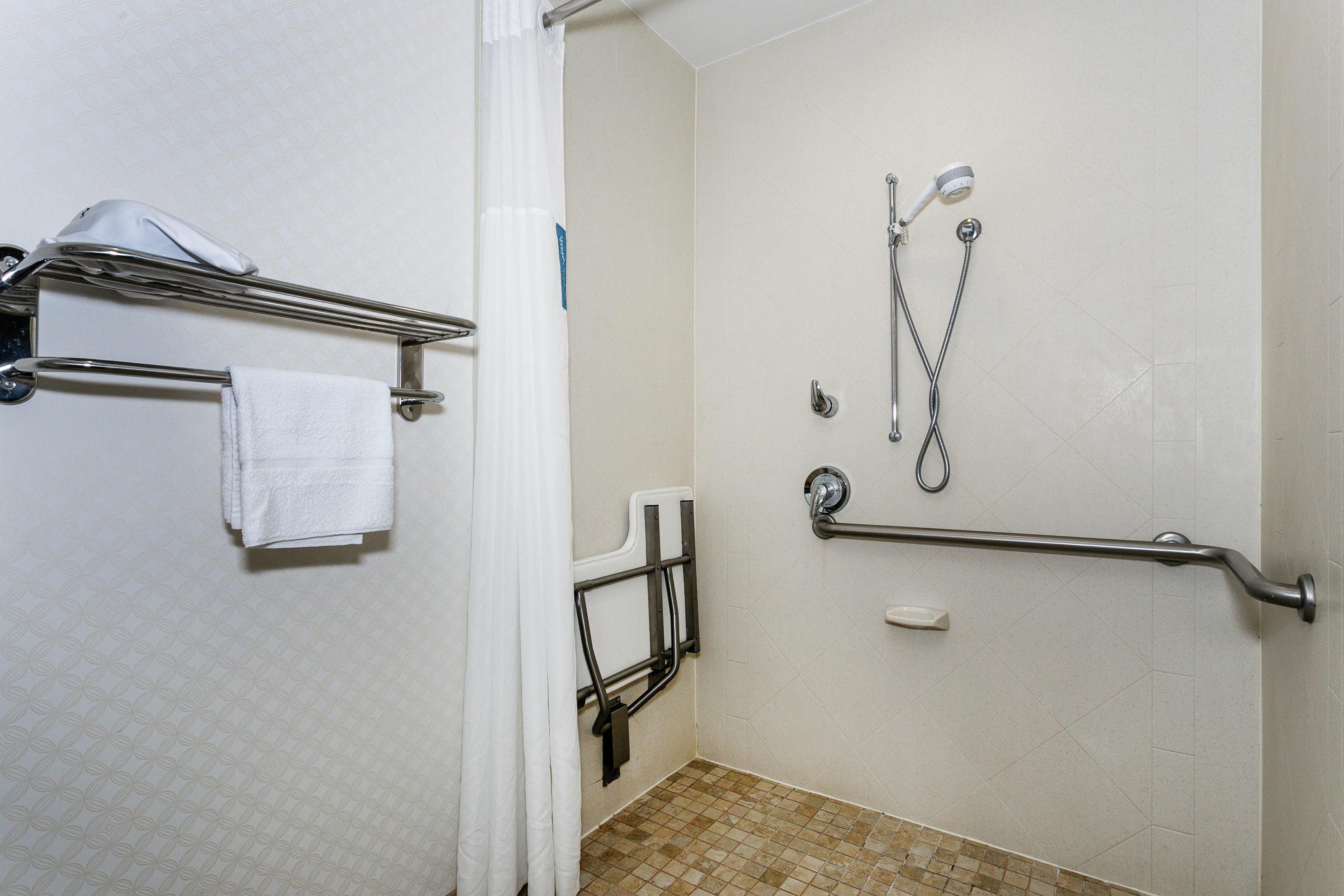 Accessible Guest Bathroom with Roll-in Shower