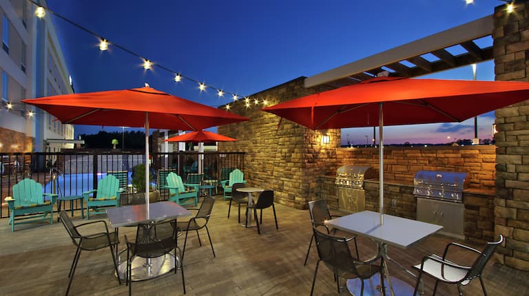 Outdoor Patio Seating and Grill Area