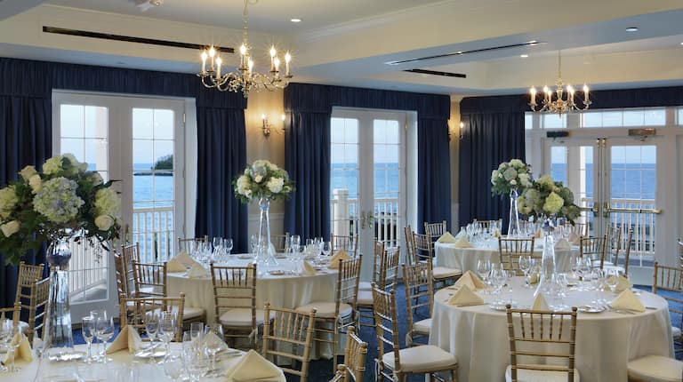 Elegant venue with ocean views