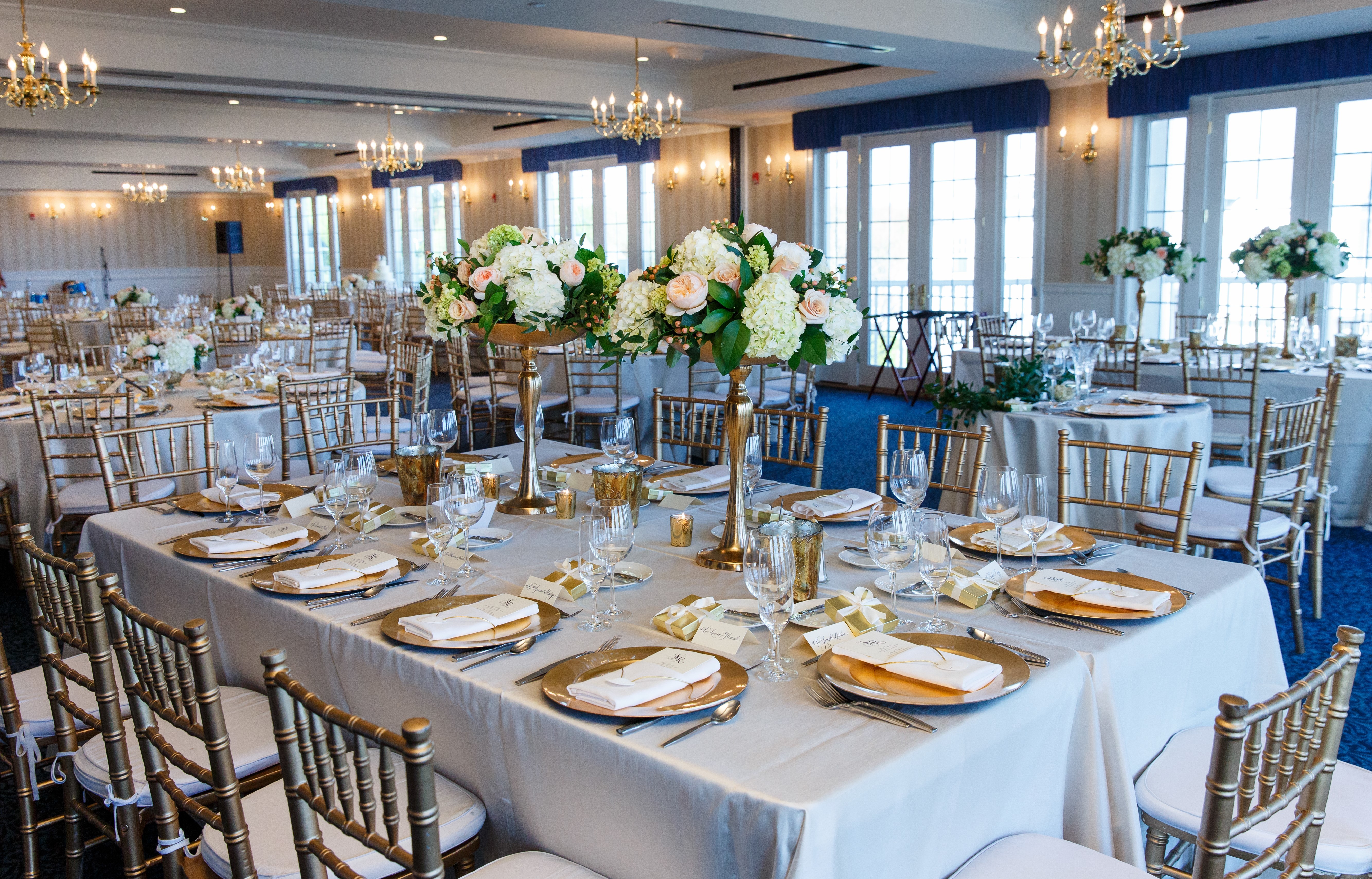 Wedding Setup with Tables and Chairs
