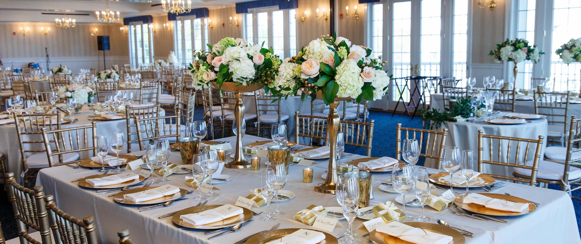 Wedding Setup with Tables and Chairs