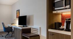 tv and microwave in room