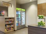 Convenient in-lobby shop fully stocked with snacks and beverages.