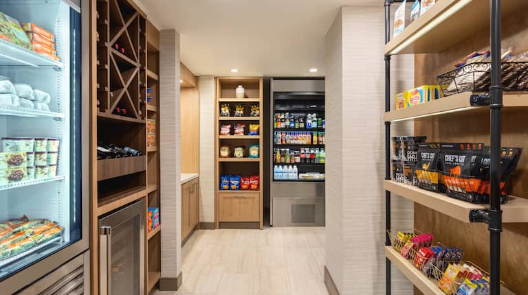 Convenient on site snack shop with ample selection for guests enjoyment