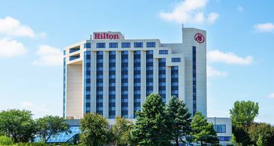 Front View of Hilton Hotel Exterior