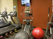TV, Weight Balls and Stability Balls by Cardio Equipment in Fitness Center