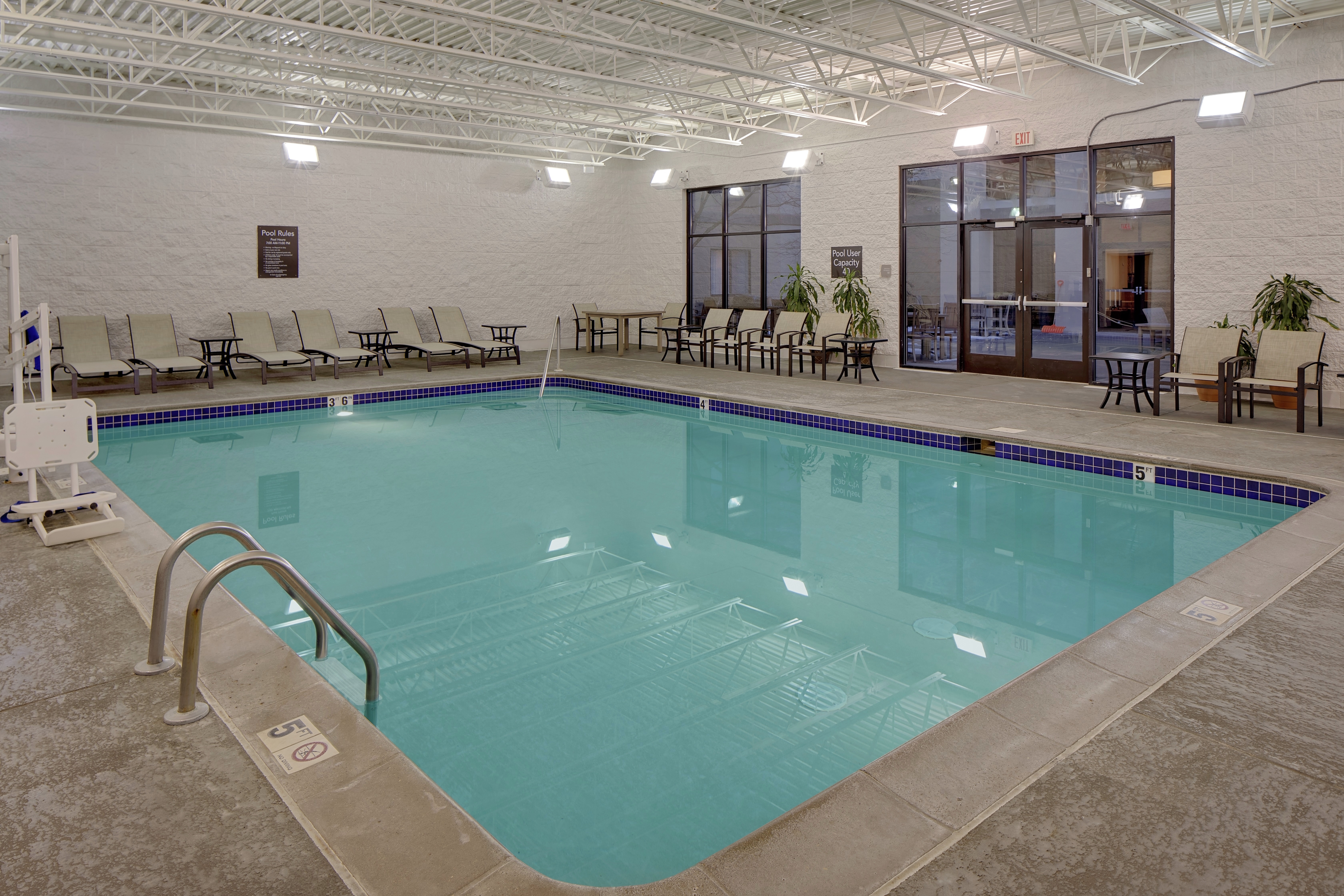 Indoor Pool with Seating