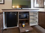 TV and micro-fridge in room