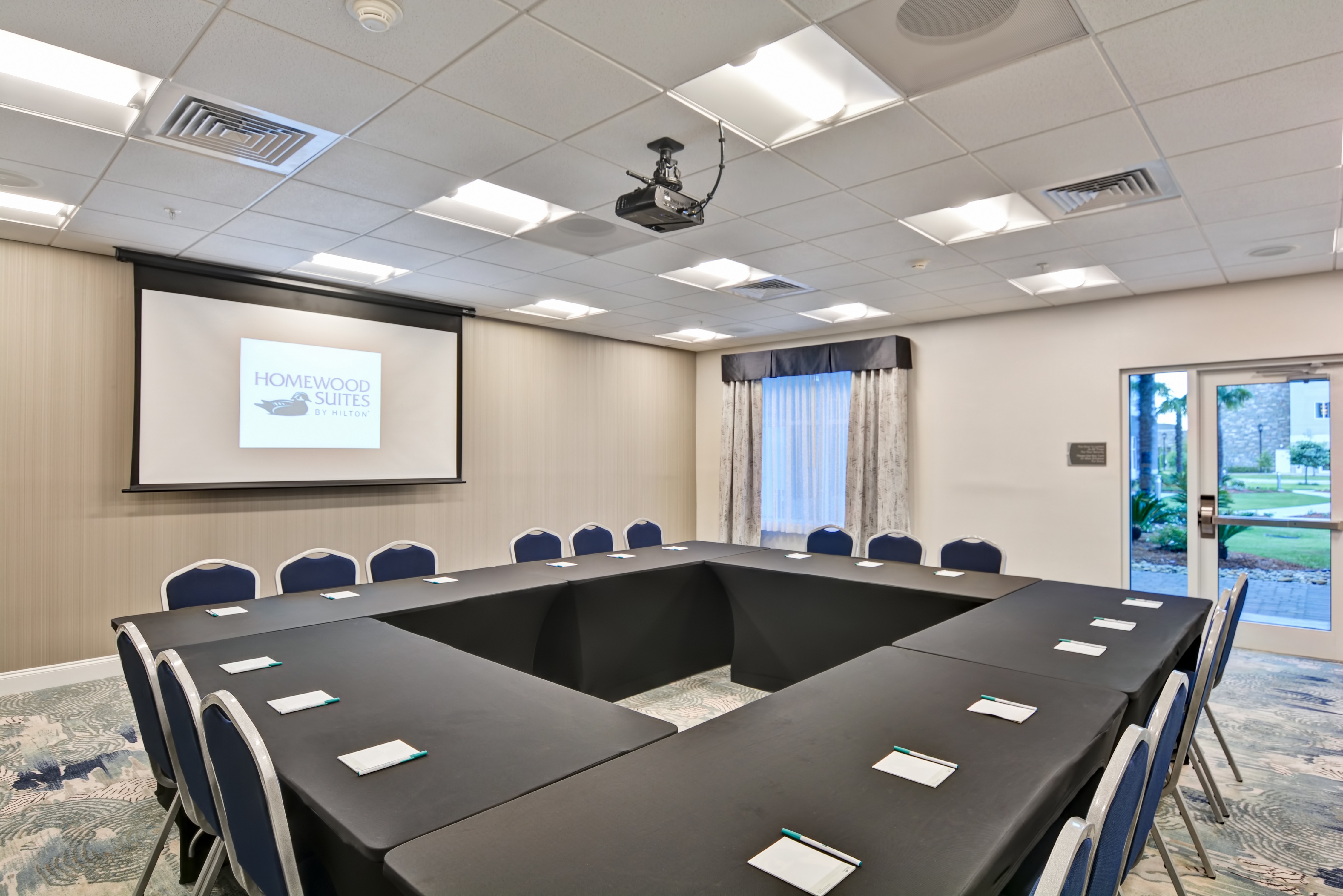 Meeting Room Boardroom Setup With Hollow Square Table