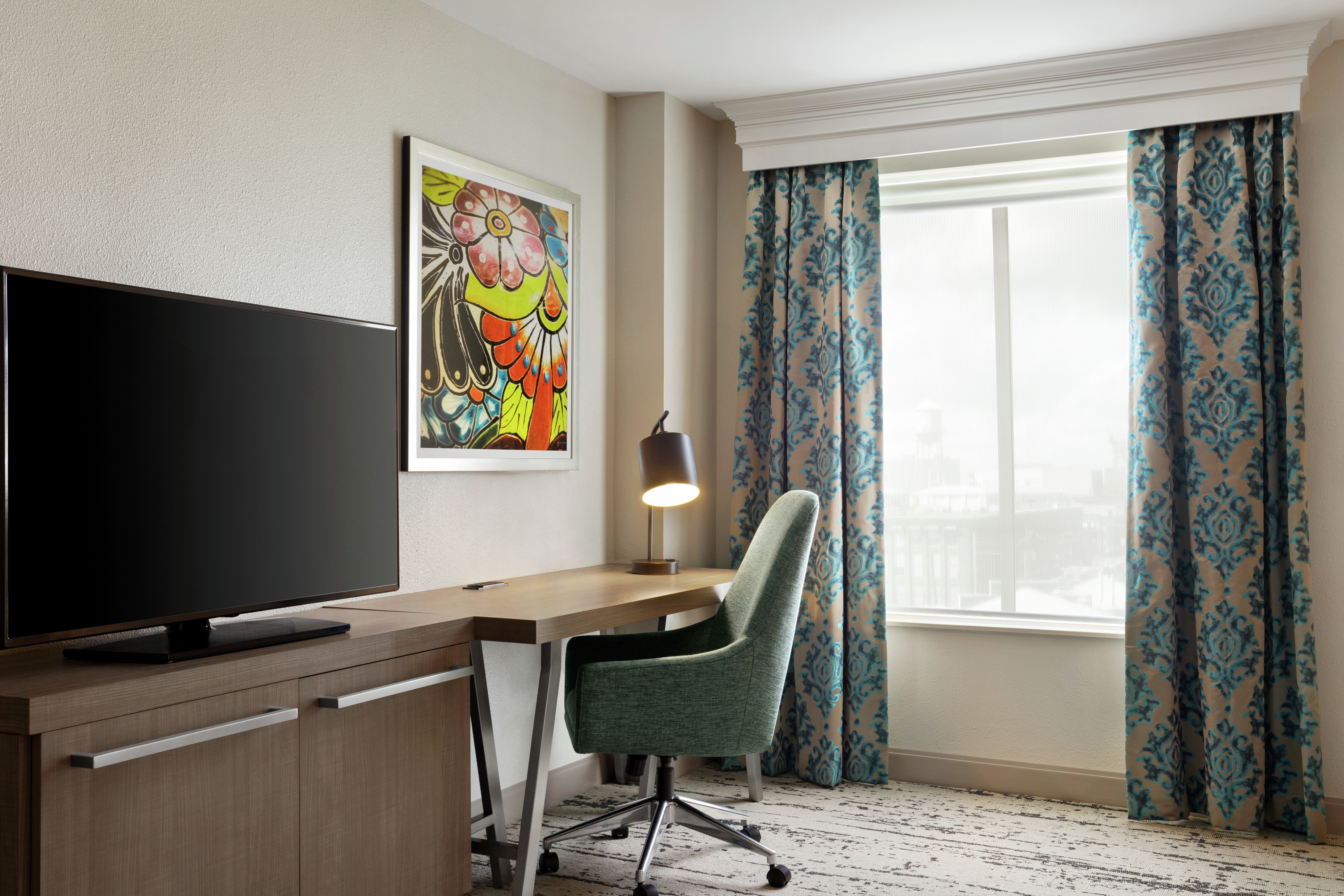 Accessible Guestroom with Television and Work Desk