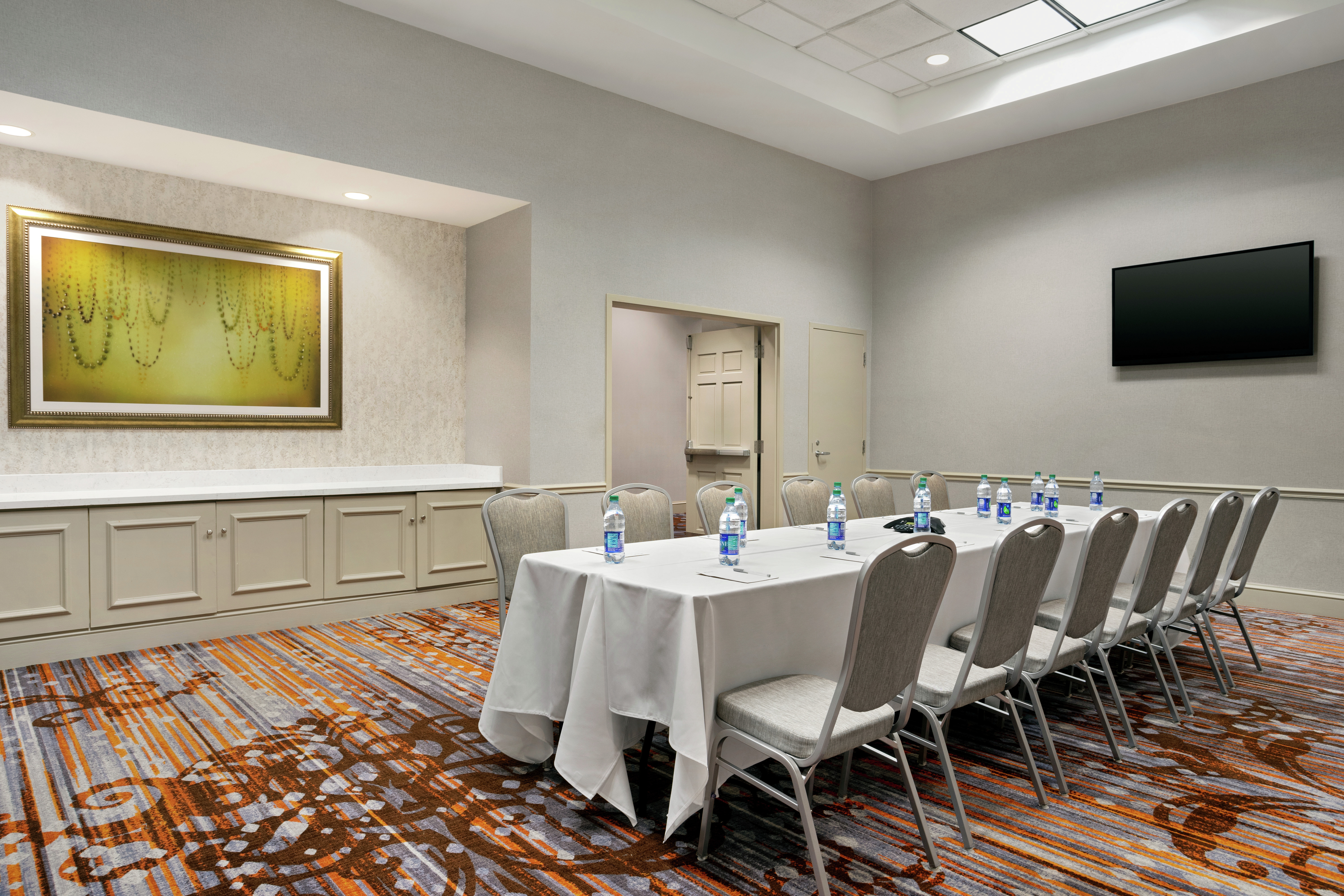 Azalea Meeting Room with Long Banquet Table Setup