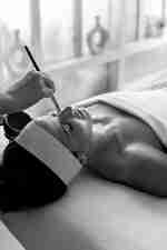 Woman Getting a Facial at the Spa