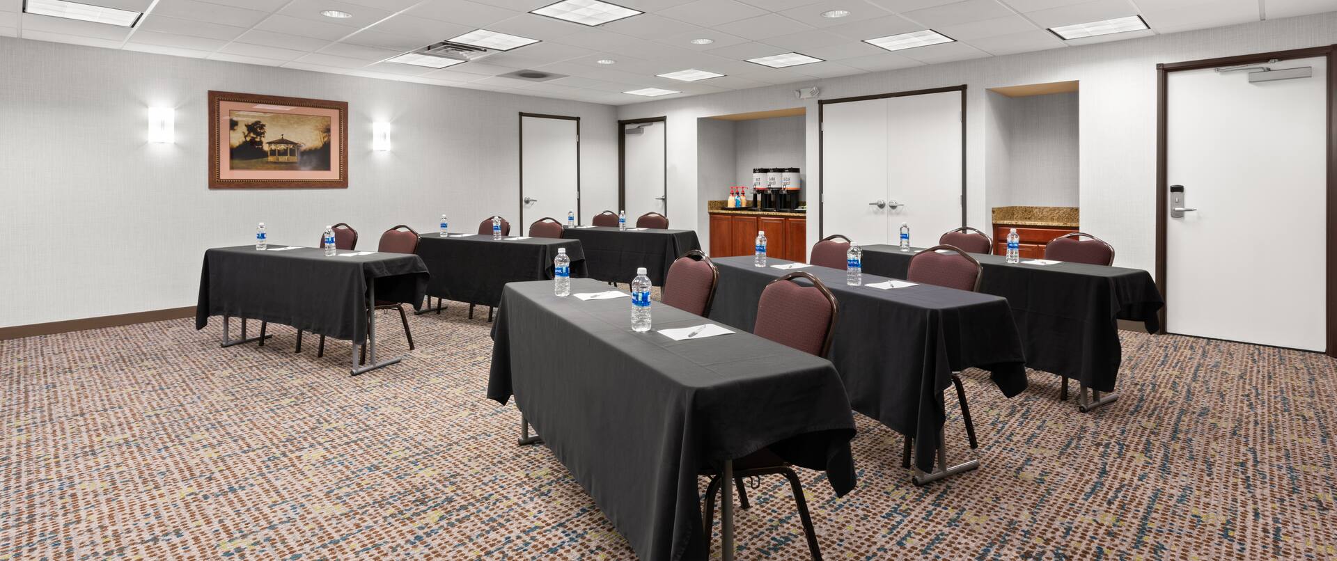 Large meeting room available with multiple set ups