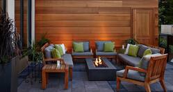 Outdoor fire with seating