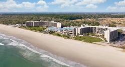 Panoramic View of Beach and Hotel Building at Daytime