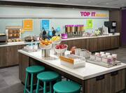 Breakfast Bar Area with Hot and Fresh Food Options 