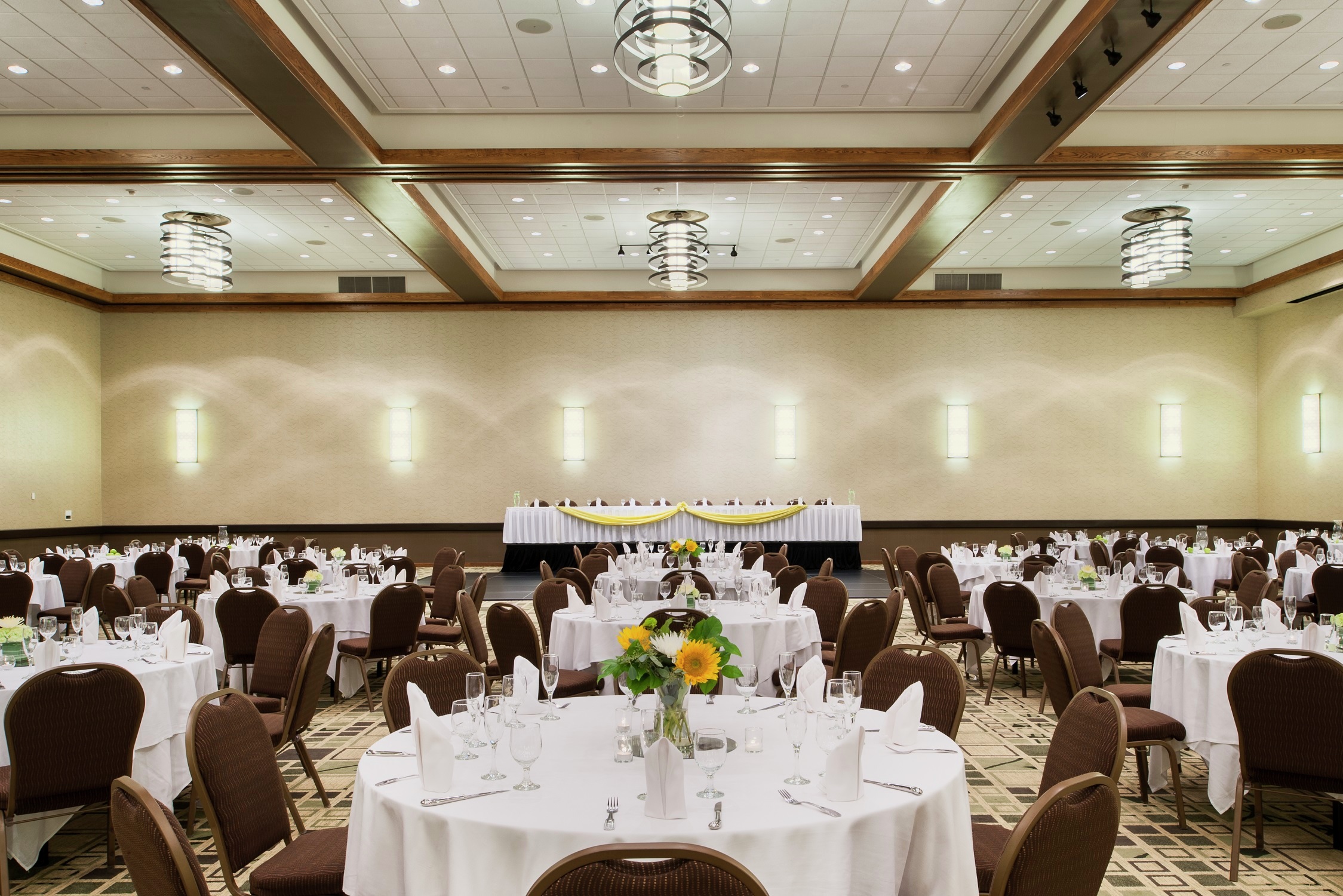 Conference and Event Space with Banquet Style Setup 