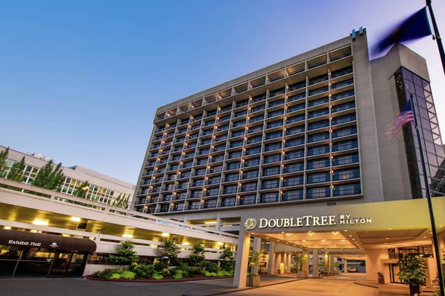 Front  Exterior of the DoubleTree Portland Hotel